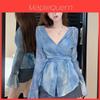 Traditional Style Long Sleeve Shirt With 3d Effect And V Neck For Spring Fashion Enthusiasts