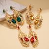Palace-style Oval Horse Head Earrings, Fashionable, Light, Luxurious and High-end Earrings