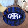 Inter Milan Printed Round Rug Carpet Chair Rug Area Rug Entryway Doormats,for Office Chair Living Room Bedroom Kitchen Room.