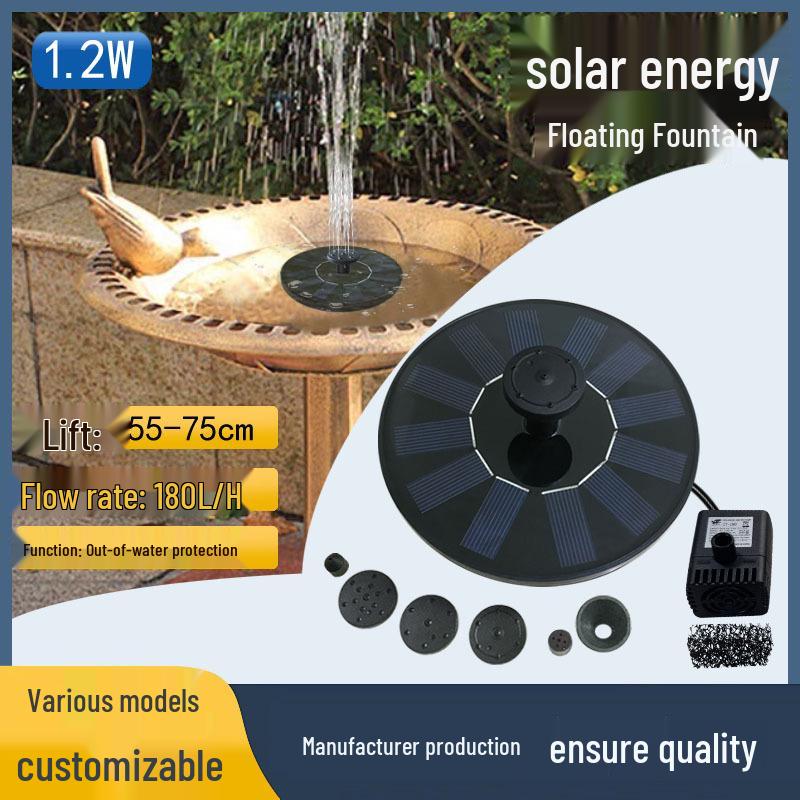 Zonnepaneel Drijvende Fontein met Watertekort Bescherming - Verkrijgbaar in 13CM, 16CM en 18CM Maten