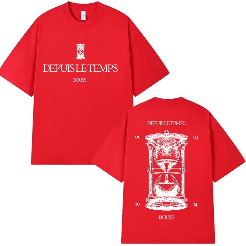 DEPUIS LE TEMPS BOUSS Tour 2025 Merch T Shirt Mens Women Vintage Fashion Oversized Cotton Tshirts Man Hip Hop Clothing Tshirt