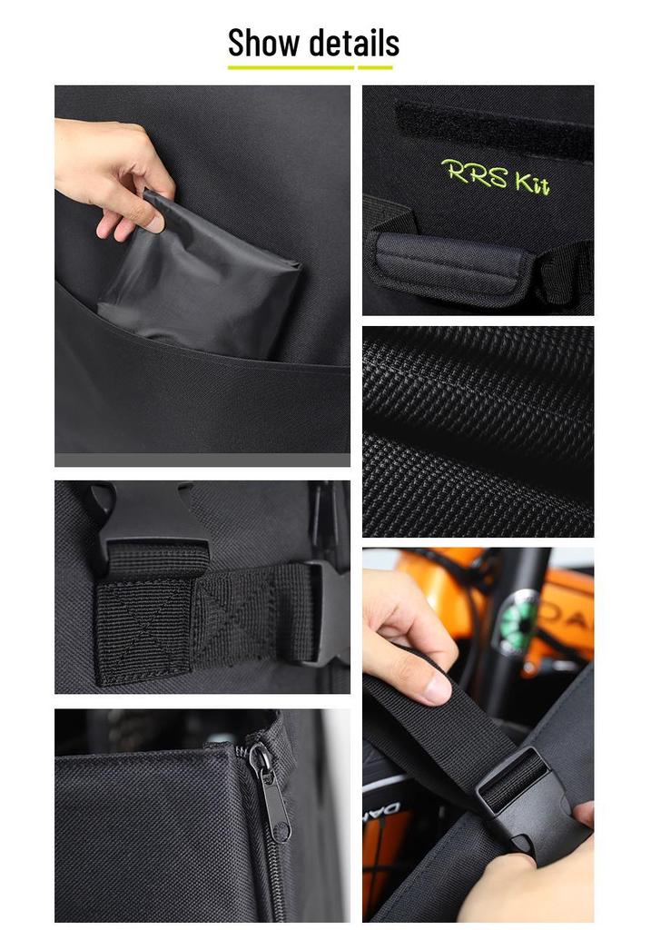 RRSKIT Waterproof Folding Bike Transport Bag for Dahon, Brompton, and Car-Mounted Storage