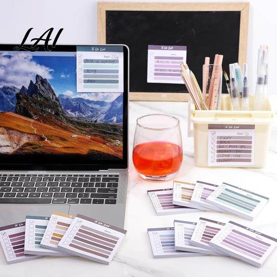 Multi Pack Memo Tabs Segmented Colored Sticky Notepad Morandi Color To-do List Index Tabs Adhesive Notes for Planning Smooth Writing Paper and Note