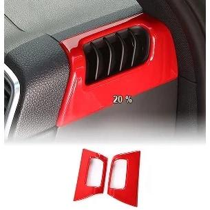 For Porsche Cayenne 2018-2022 ABS Carbon Fiber Front Air Conditioner Outlet Decoration Frame Panel Cover Trim Accessory