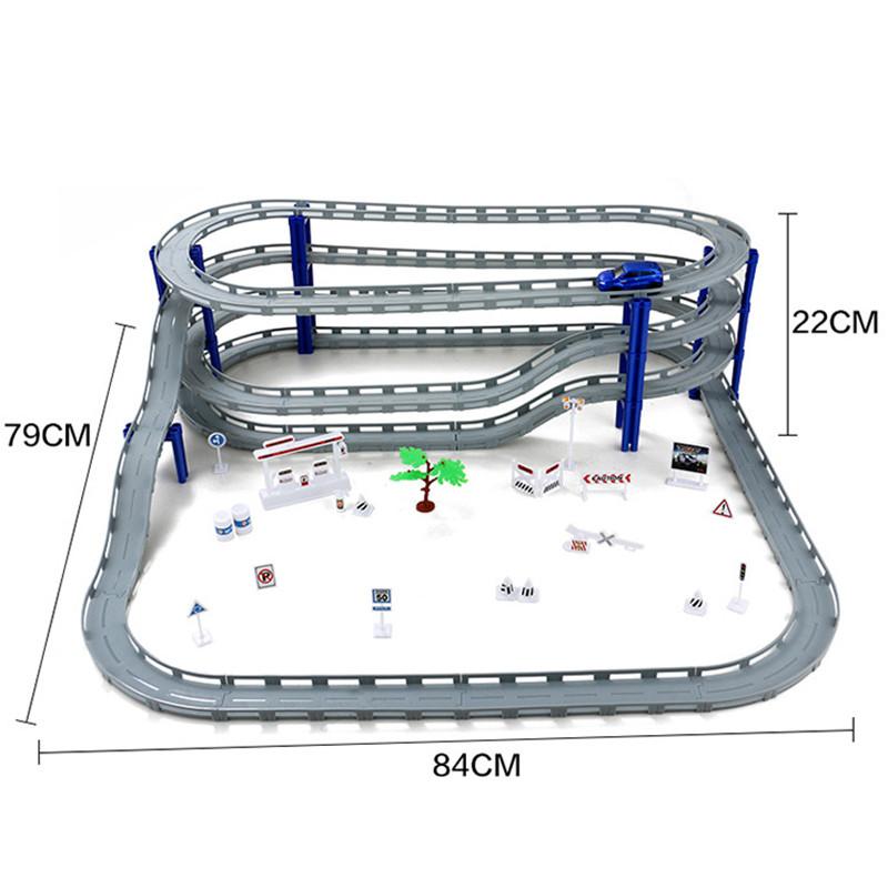 Electric Racing Rail Car Kids Train Track Model Toy Railway Track Racing Road Transportation Building Slot Sets Toys