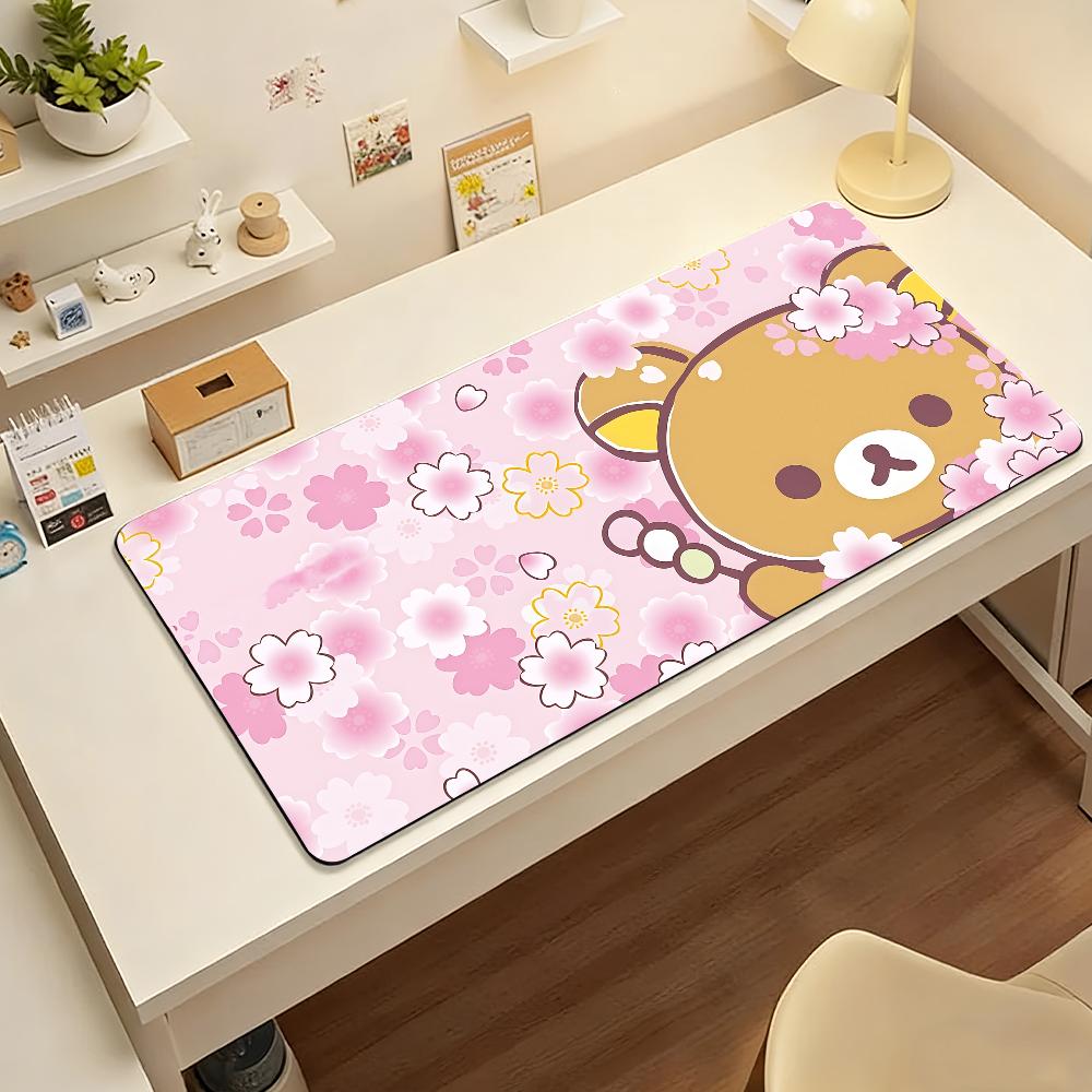 RRilakkuma Bear Mouse Pad Nonslip Locking Edge DeskMat PC Laptop Accessories Rubber Office Keyboard Large Game XXL carpet