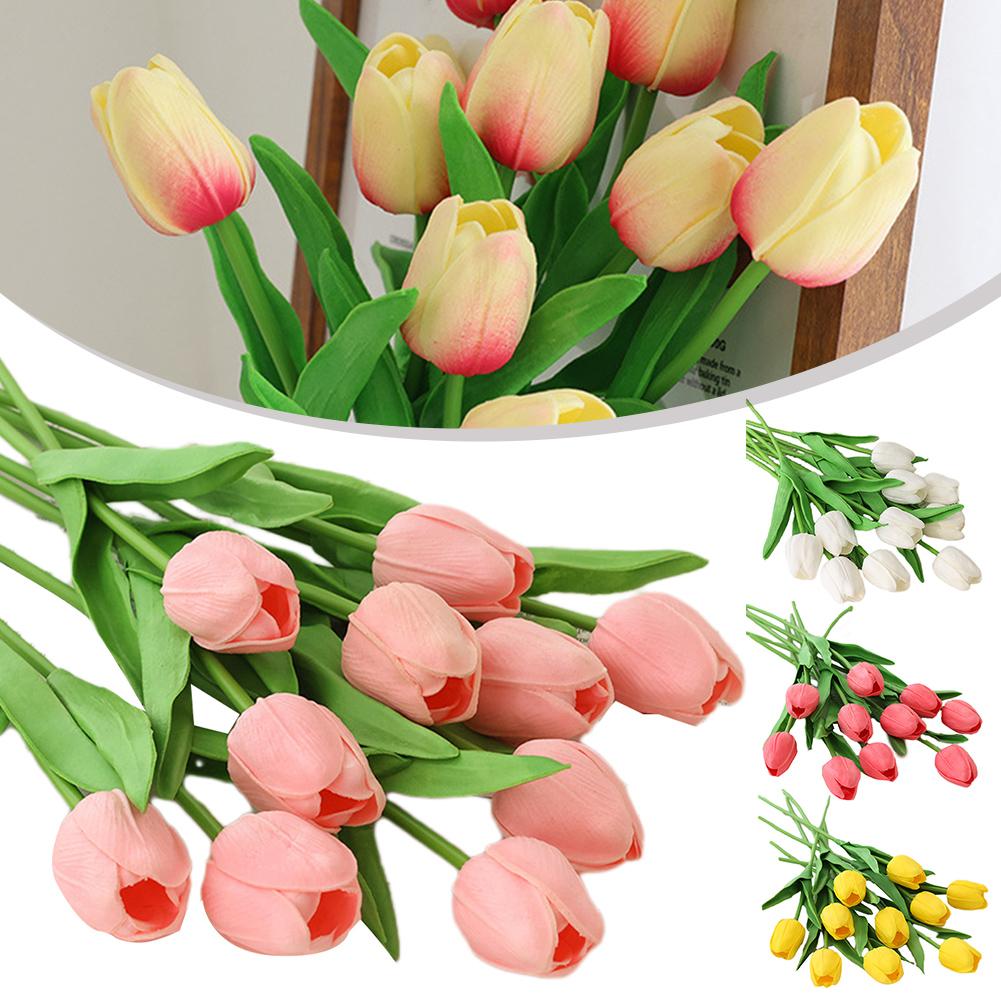 Paquete de 10 tulipanes artificiales