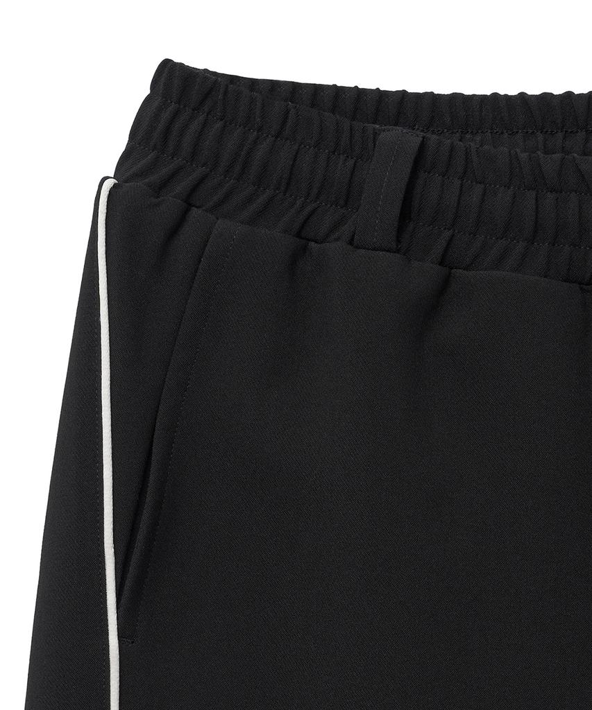 NOIRER Piping Curved Track Pants (Black)