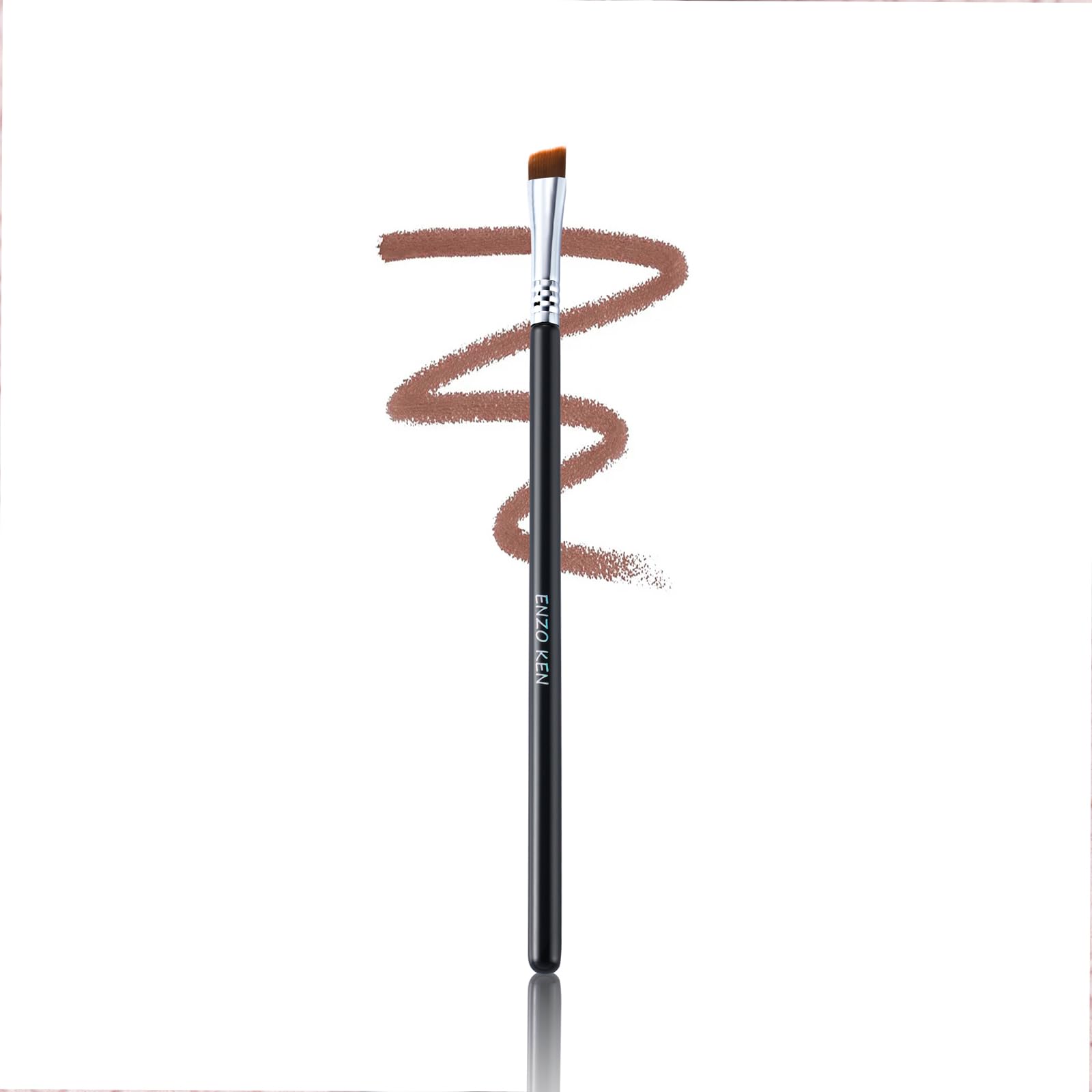 ENZO KEN Fine Angle Eyeliner Brush, Flat Eyebrow Brush, Angled Eyebrow Brush, Eyeliner Brush, Fine Angle Wing Eyeliner Brush (E906)