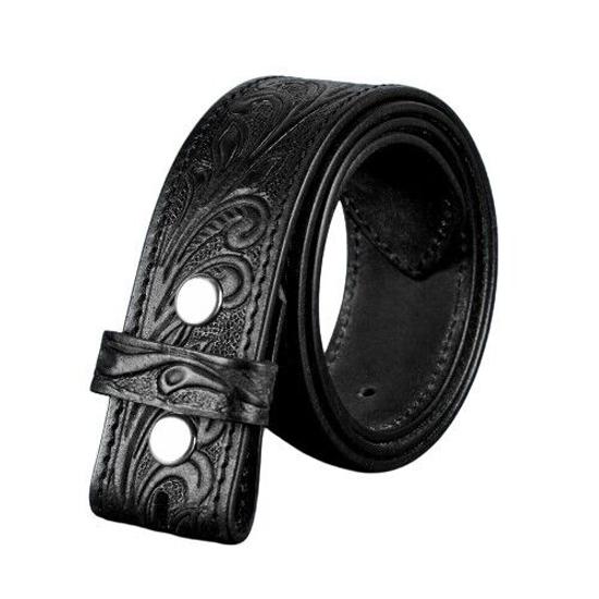 

1,5-дюймовый широкий ремень из кожи в стиле вестерн, ковбойский ремень из кожи для родео, повседневный ремень из кожи с цветочным тиснением, размер от 28 до 40 40 inch чёрный