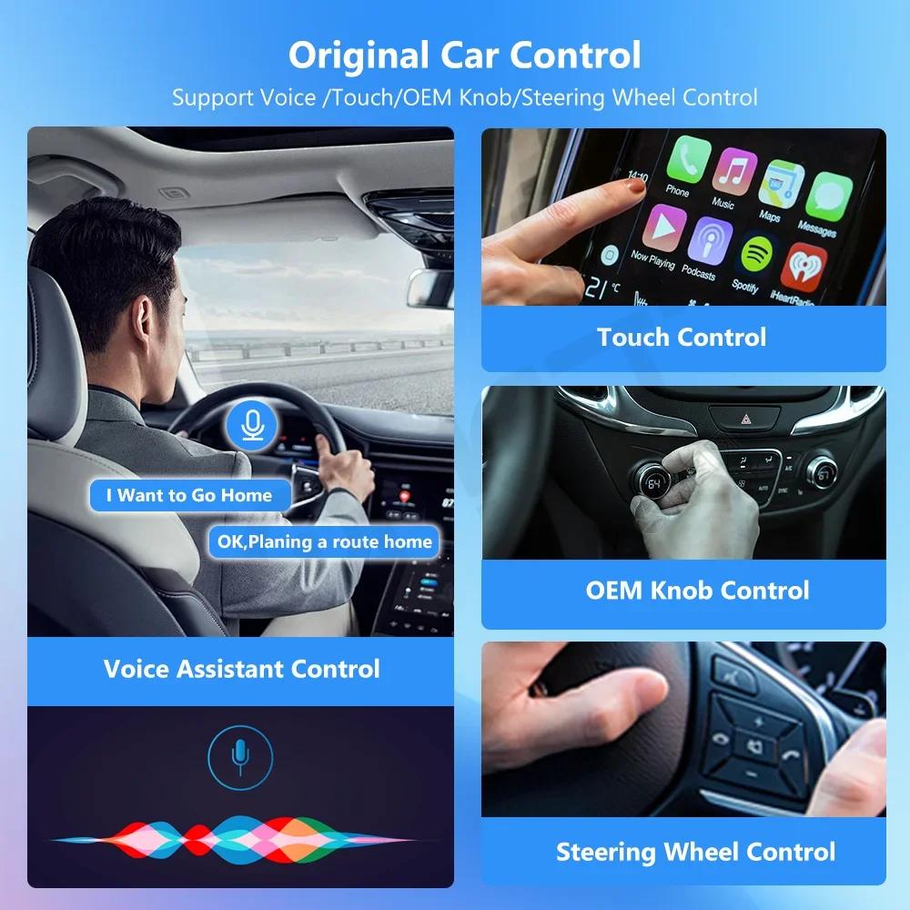 Kabelgebundener und kabelloser CarPlay-Adapter für Android Auto, 2-in-1-Plug-and-Play, USB/Typ-C-Dongle, Bluetooth, WiFi-Verbindung, OTA-Aktualisierung