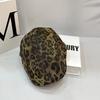 Retro Old Leopard Print Forward Hat Female Cool Sa Retro Spice Girl Niche Fashionable Versatile Face Small Cap