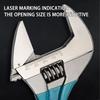   Alloy Steel Construction Adjustable Spanner Short Handle Ergonomic Grip Home Maintenance