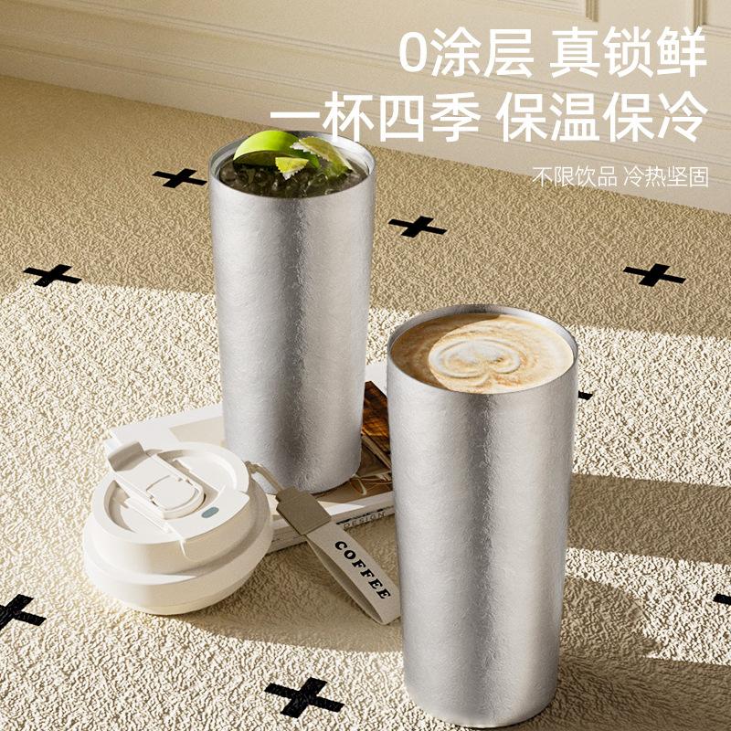 Double drink thermos cup is simple, fashionable and portable, and you can do straw cup personal gifts at will.