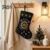 Soft Fabric Gift Bags for Candy USA 250th Anniversary 1776-2026 Embroidered Christmas Stocking, 18 Inch Large Sacks Neighbors Friends Patriotic