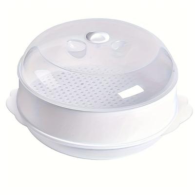 New Plastic Steamer Microwave Oven Round Steamer with Lid Cookware Steamers Household Steamed Rice Buns Kitchen Cooking Tools