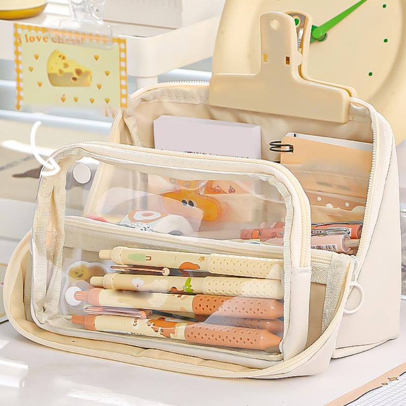 Astuccio Grande Capacità Astuccio Multi Strato Astucci Staccabili Organizer per Penne Borsa Astucci da Viaggio per Trucco