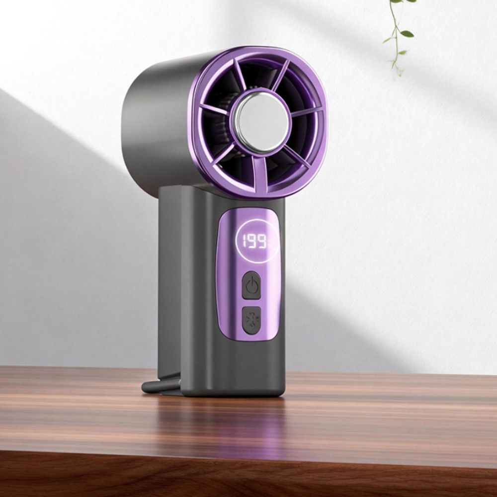 199 Speeds TEC Cooling Handheld Fan USB Charging High-speed Rechargeable Mini Fan Long Battery Life Quiet Portable Handheld Fan