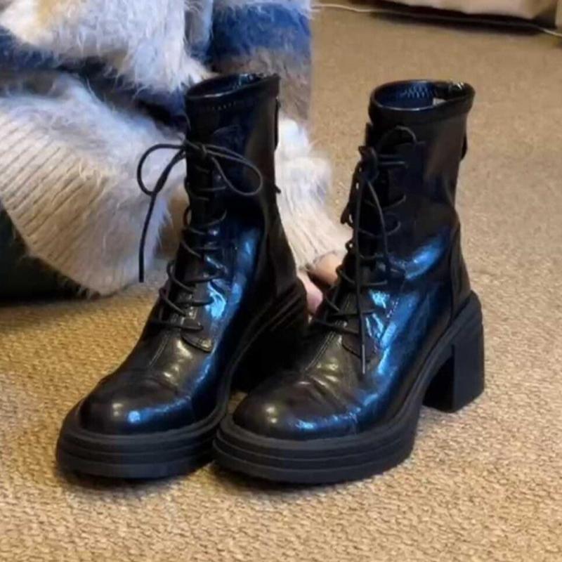 Women Ankle Boots Elegant High Heels Shoes Trend New Chunky Chelsea 2025 Winter Snow Boots Brand Party Pumps Mujer Botas