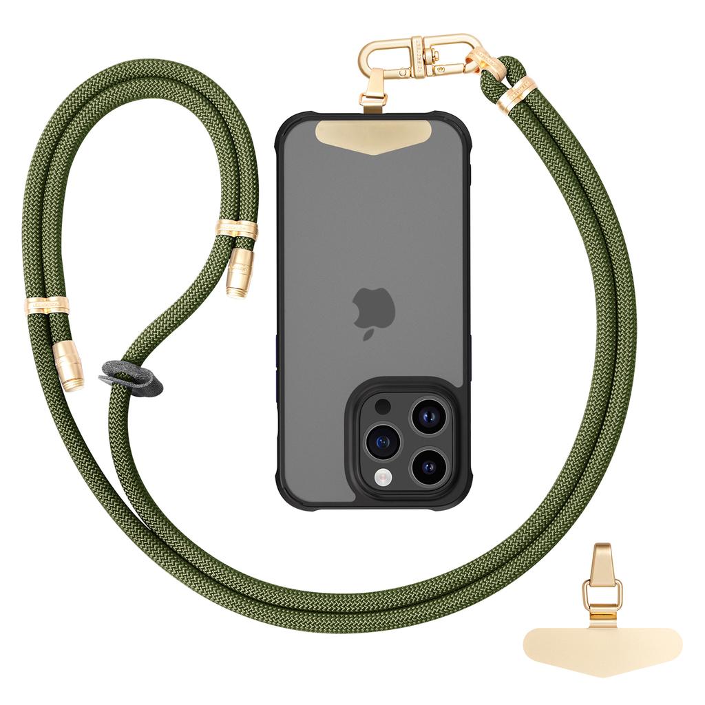 LEEU DESIGN 120cm Smartphone Shoulder Strap with Metal Tether Tab,Adjustable Cell Phone Polyester Lanyard
