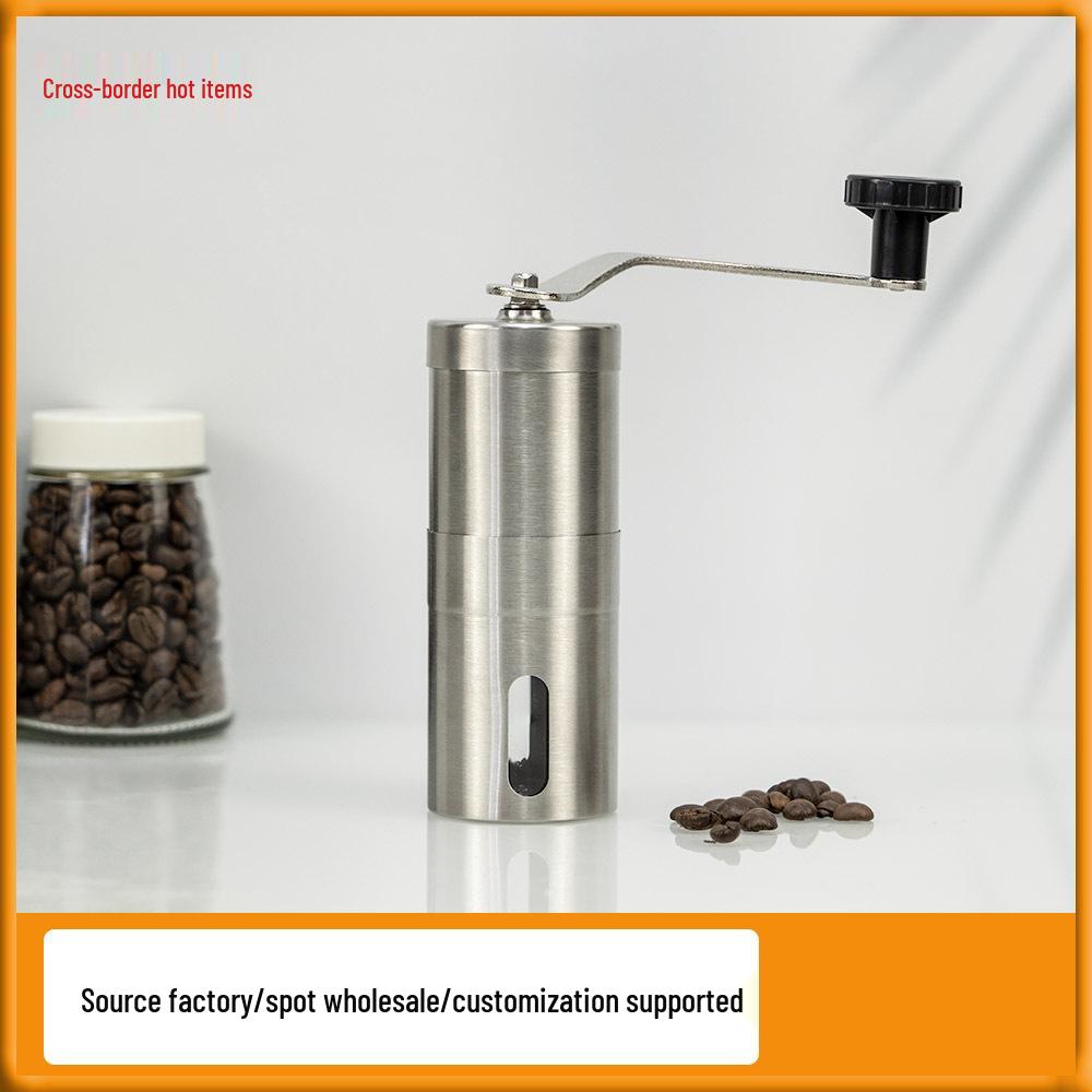

Portable Stainless Steel Hand-Crank Coffee Grinder