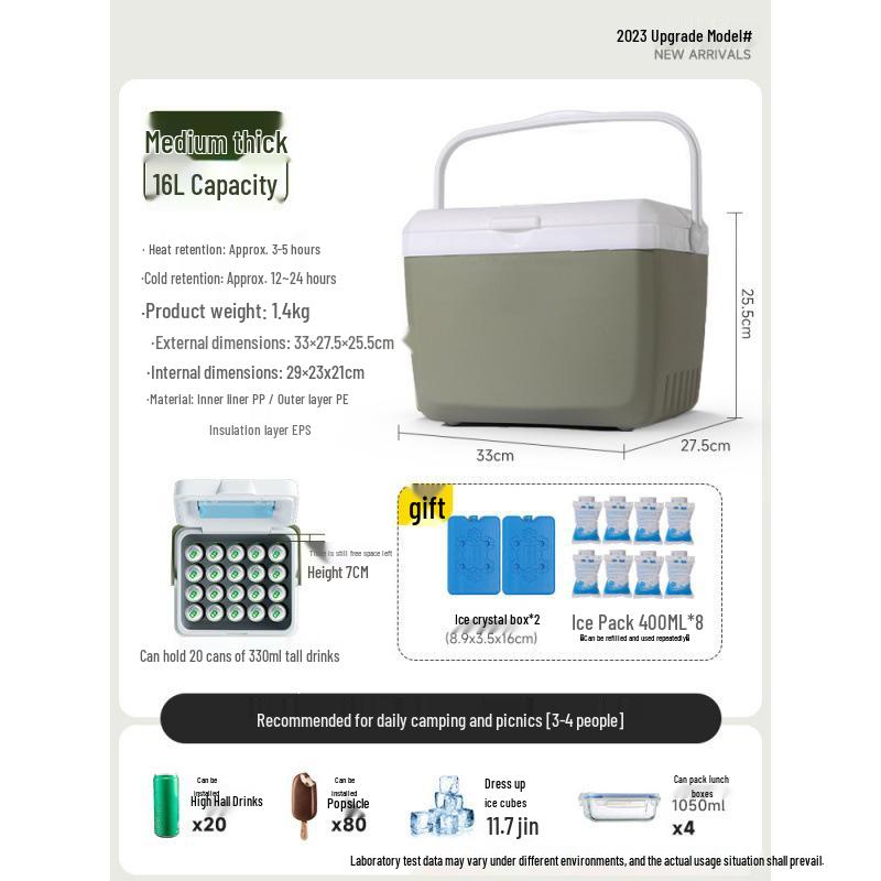 Insulated Portable Ice Box for Outdoor Camping and Picnics