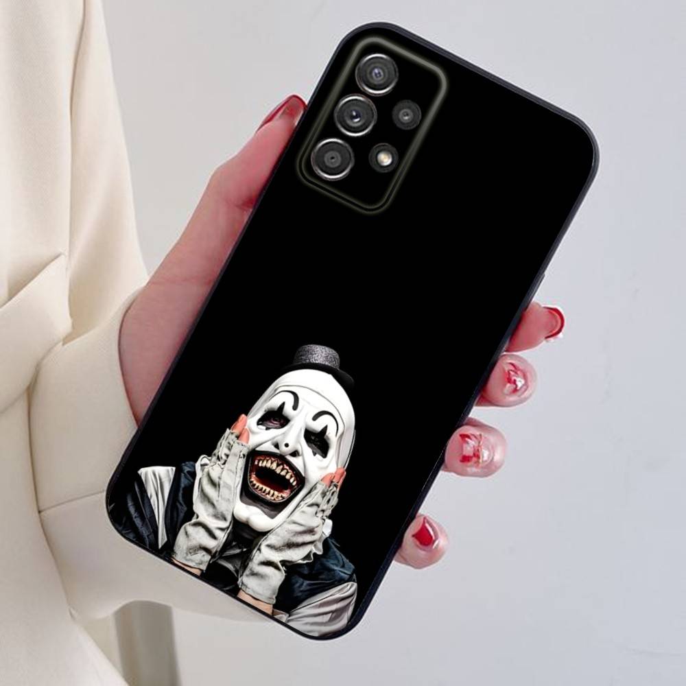 Art the Clown horror T-Terrifier Phone Case For Samsung S25,24,21,22,23,30,Ultra,20,Plus Black soft silicone case