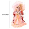12inch Victorian Porcelain Female Doll for Room Ornaments Great Gift for Kids Collectable Gift Decorative Ceramic Doll