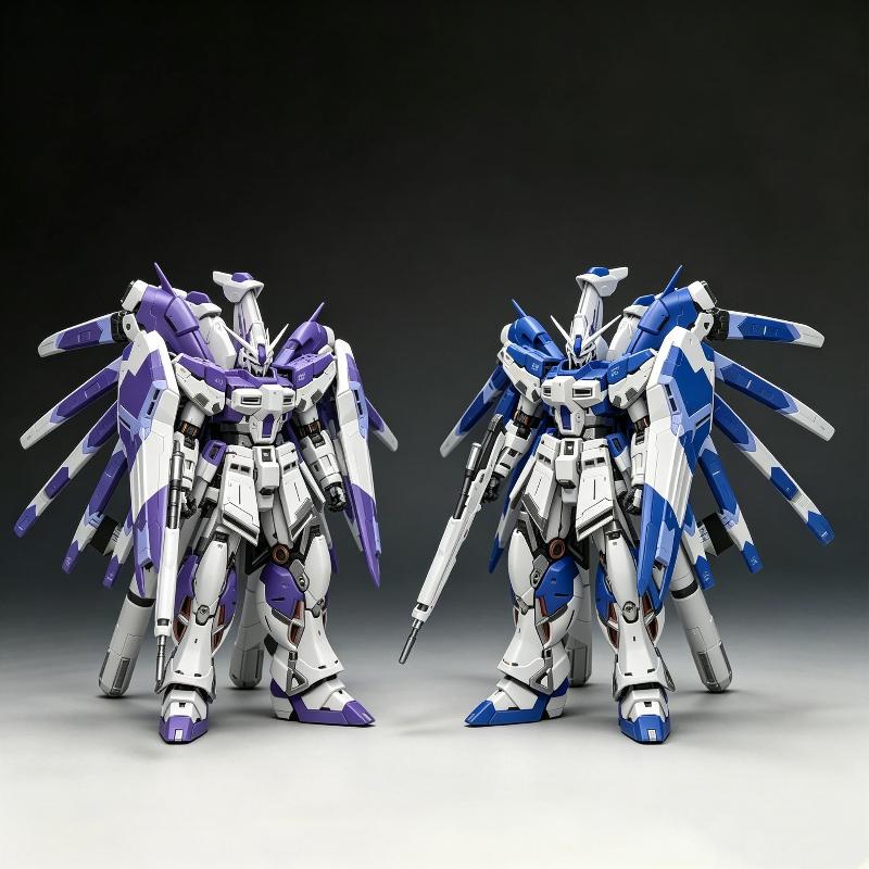RG 1/144 RX-93-V2 Hi-Nu Mobile Suit Assembly Model Kit Gunpla Action Figures With 3 Face Masks Pre-Painted Parts Boys Toy Gifts