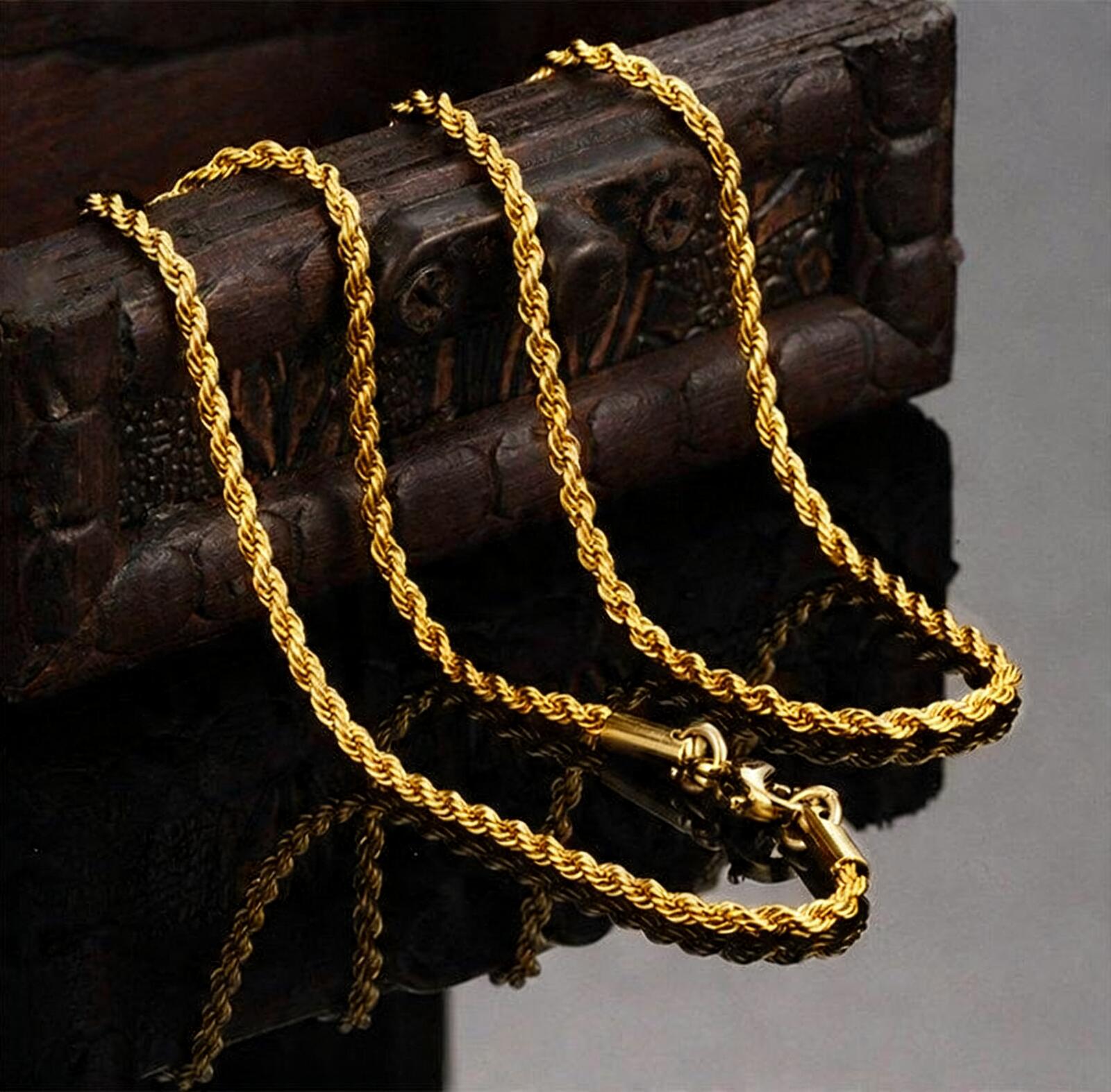 

Vintage Chain Necklace for Men Boys,3/5/7mm Stainless Steel Curb Cuban Chain Collars,Rock Punk Classic Metal Chain Gift 7mm&60cm 24inch