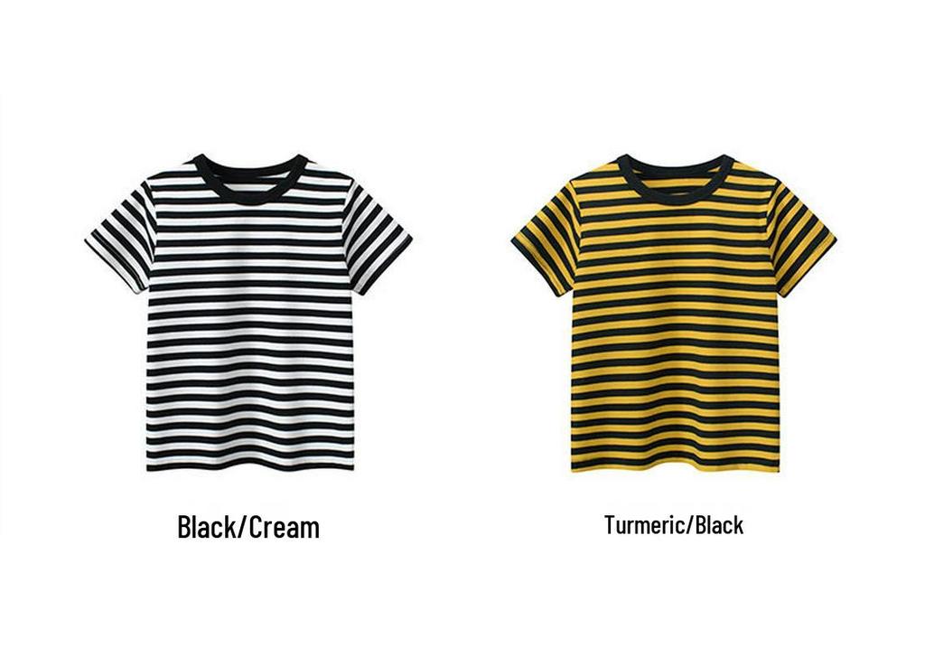27kids Summer Striped Short Sleeve T-shirt for Children