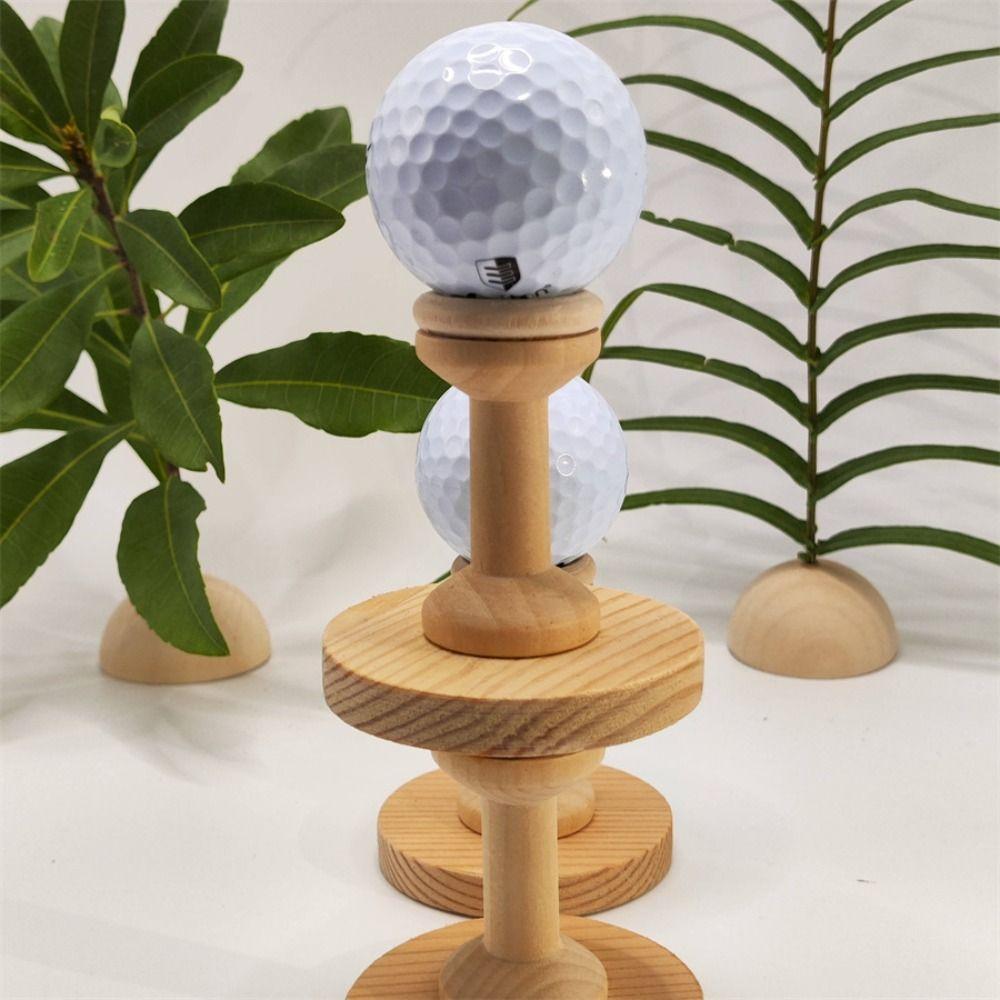 3Pcs Wooden Golf  Wooden Base Set Easy To Install Golf Tennis Ball Support Golf Ball Tees  Training