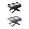 Adjustable Height Pet Feeder with Detachable Double Bowls - Modern Design