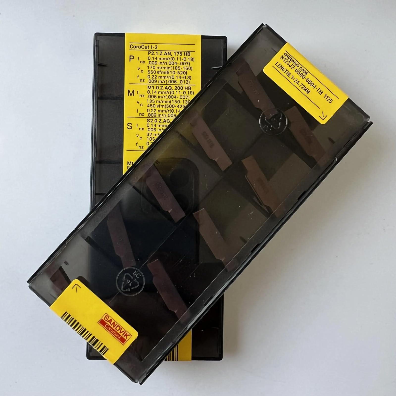 

Original Sandvik / N123J2-0500-0004-TM 1125 /CNC CARBIDE tool blade 10 Pcs