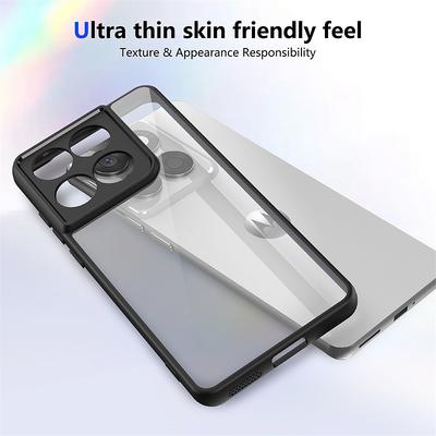 Coque Pour Motorola Edge 60 Fusion 5G Étui Silicone Bumper Transparent Arrière Dur en PC Pour Moto Edge 60 Fusion Protection Objectif Funda