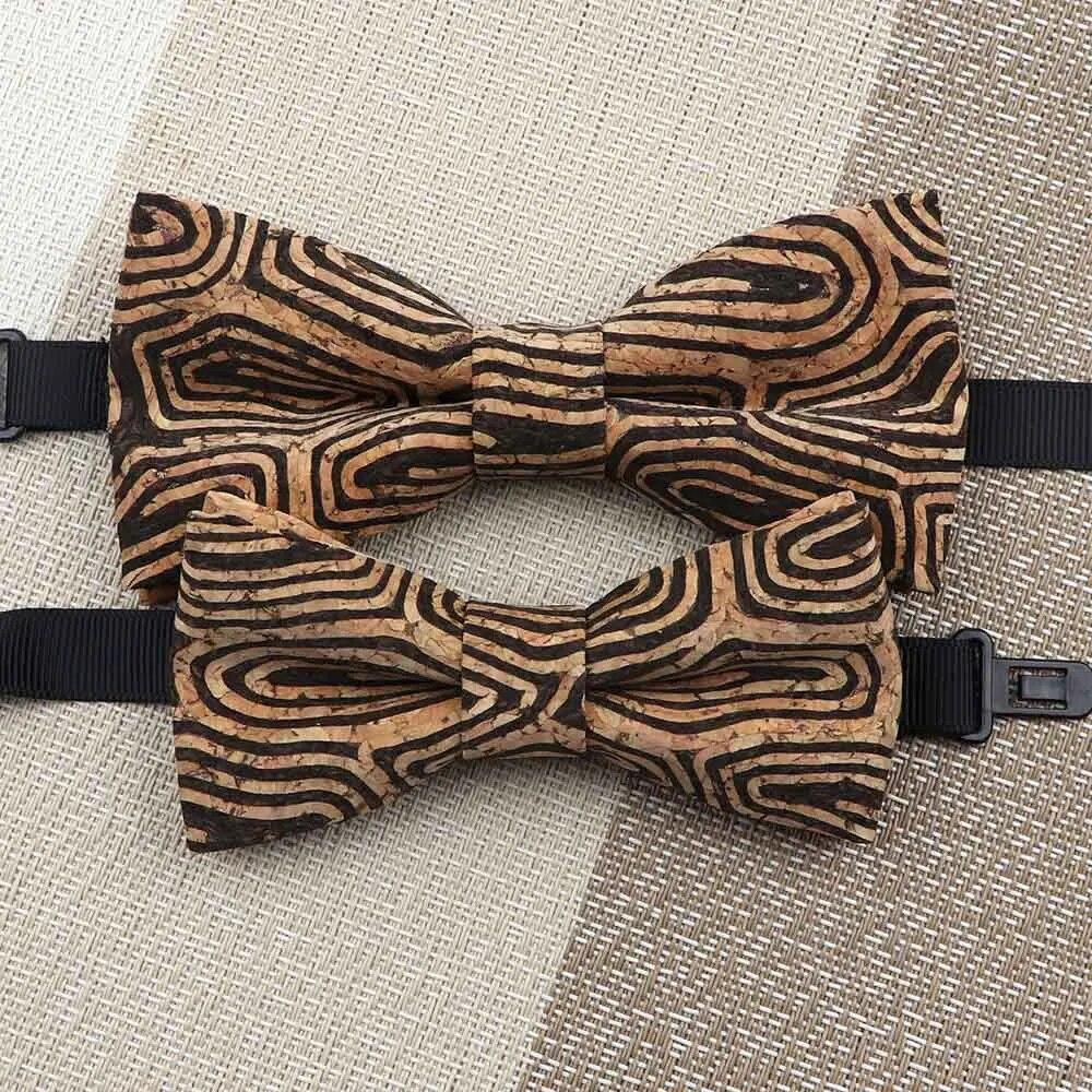 1PC, Fashion Bow Shape Bow Tie, Double Layer, Wood, Gentleman,Handmade, Butterfly,