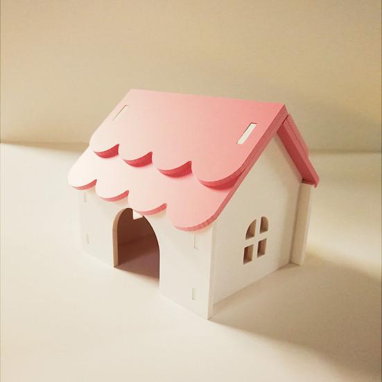 Hamsterhaus, Spielzeug, Haustier, Kleintier-Versteck, Hütte mit porösem Design, belüfteter, sicherer Nistplatz für Hamster, Goldbären, Eichhörnchen