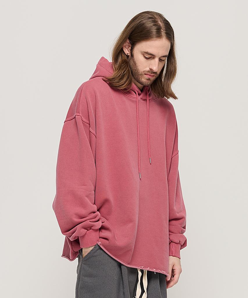 PIGMENT Washed Hoodie (Red)