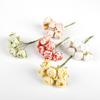 6 Pieces Fake Tea Roses Wedding Decorative Flowers Wreaths Christmas Craft Materials Home Decor Accessories Artificial Flowers