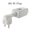 220V 240V White GFCI Leakage Protection Safety RCD Socket Adaptor Home Circuit Breaker Cutout Powers Trip Switch 16A EU Plug