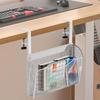Metal Desk Storage Rack Adjustable Waterproof Under Table Organizer Space-Saving Storage Rack Under Shelf Organizer For Home