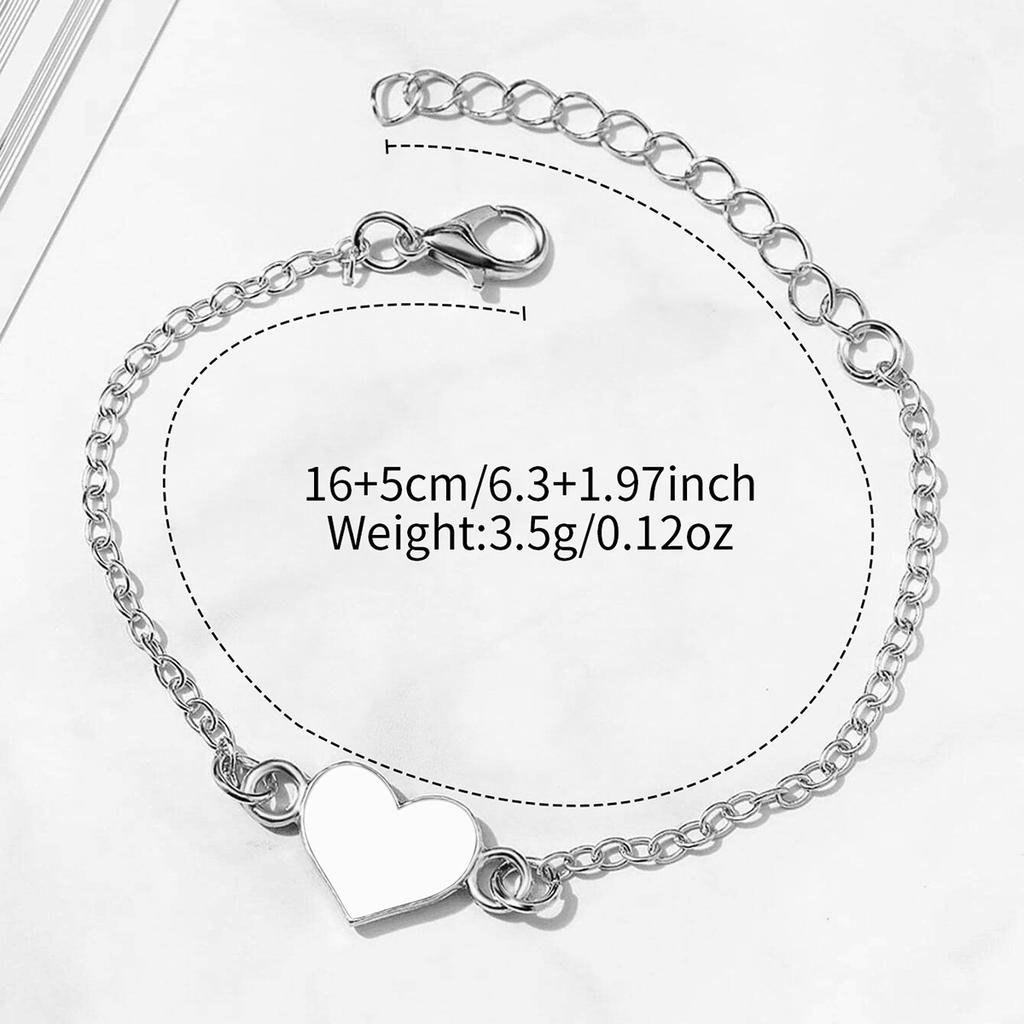 Fashion Heart Women Quartz Watch Casual Plastic Band Analog Watches Bracelet 2PCS/Set