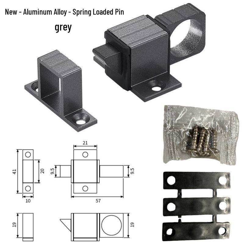 Automatic Surface-Mounted Aluminum Alloy Spring Latch for Wooden Doors, Windows, and Cabinets