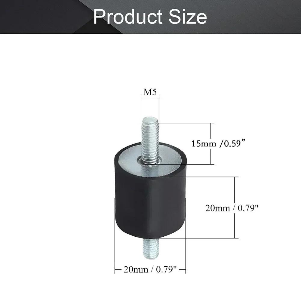 1Pcs M5 M6 Rubber Vibration Isolato Thread  Rubber Shock Crash Pad Damper Bobbin Mount  Anti Vibration Bobbin Isolator