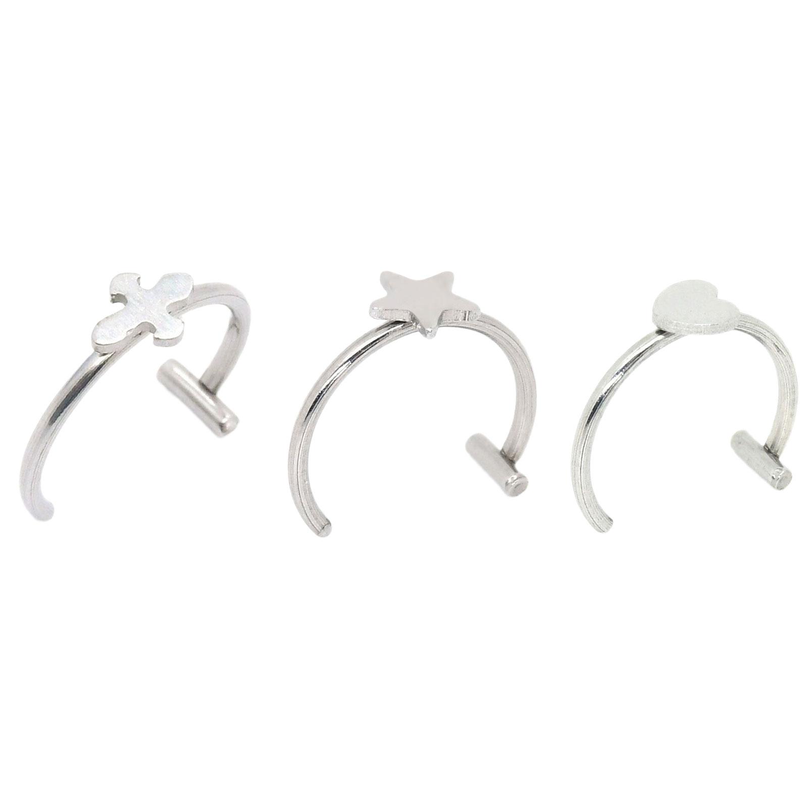 

Not Piercing Lip Jewelry Punk Clip on Lip Rings Unique Body Accessory Gothic Design Stainless Steel Texture for Daily