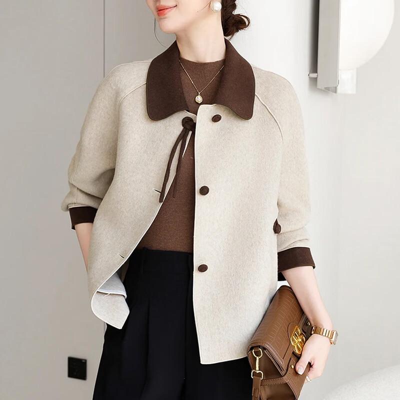 Mid-Aged Women's Chic Short Wool Coat