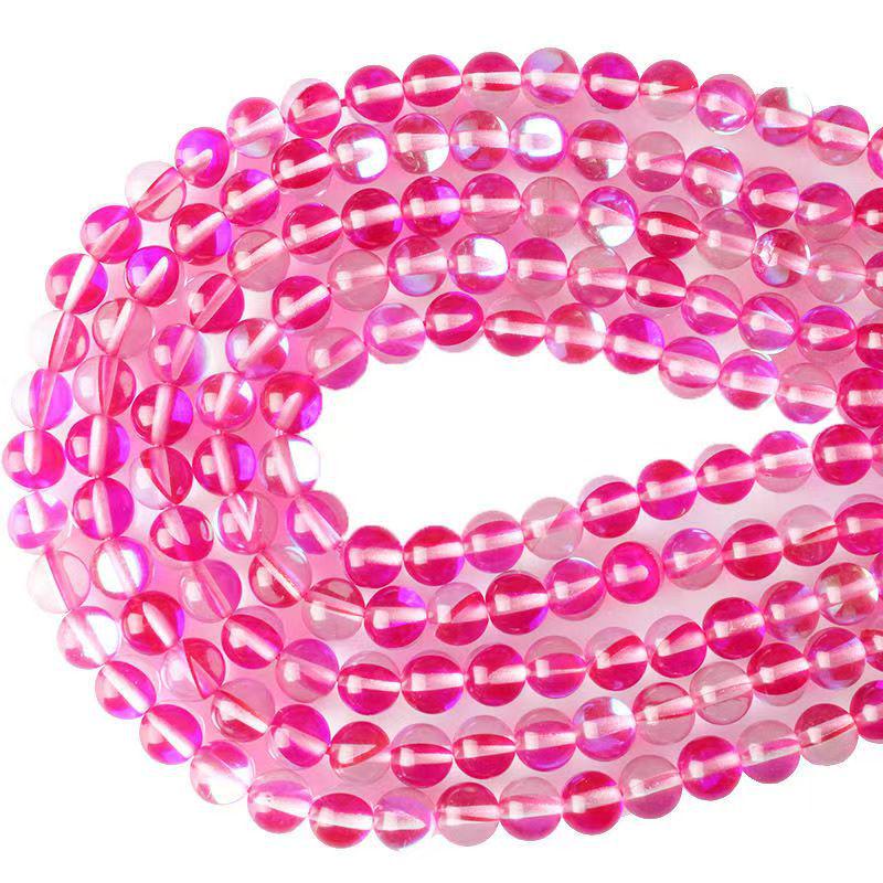 Moonstone Imitation Flash Round Beads for DIY Jewelry Making
