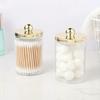 1/2/3pcs Acrylic Qtip Holder Dispenser Storage Box Bathroom Organizer Jars Round Cotton Ball Pad Swab Holder Dispenser Container
