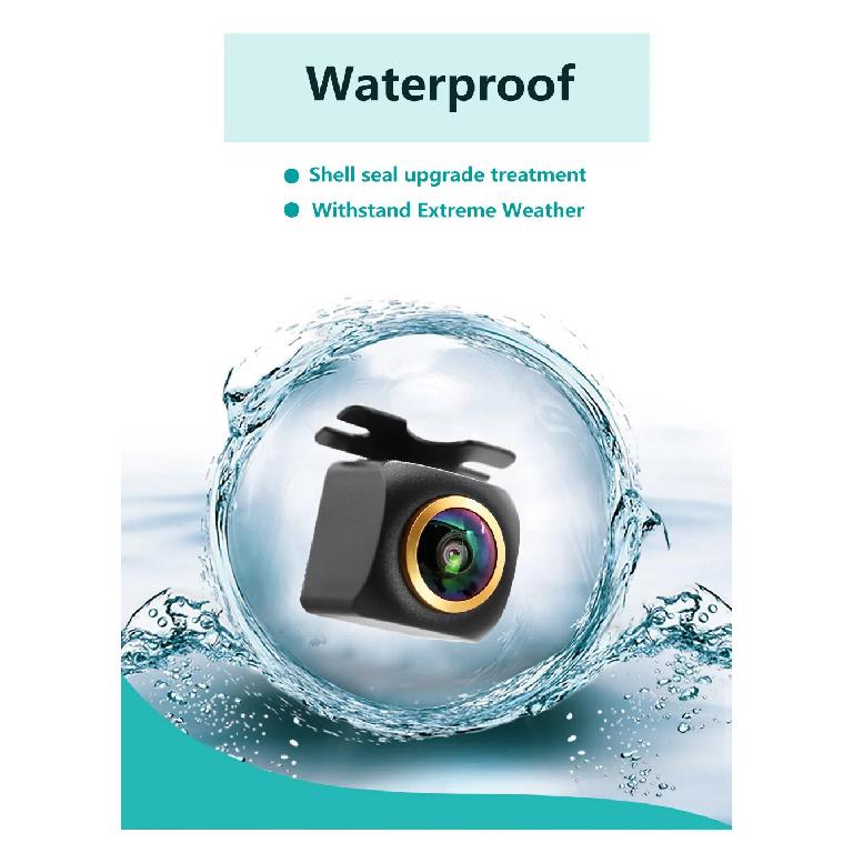 QMKJ AHD CVBS 1080P Full HD 180 Degree Wide Angle Reversing Image Camera Night Vision Golden Fisheye Len Car Rear View Camera