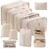 10/7 Pcs Set Travel Organizer Storage Bags Suitcase Packing Cubes Cases Portable Wardrobe Luggage Clothes Shoe Pouch Fold